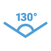 130 Degree Viewing Angle Icon 130 Degree Viewing Angle Icon